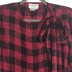 Silk Farm Vintage 80's Silk Neck Bow Blouse Old Money Dark Academia Coquettecore